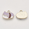 Alloy Enamel Kitten Pendants ENAM-S119-020C-2