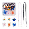 Kissitty DIY Flower and Butterfly Necklace Making Kit DIY-KS0001-34-10