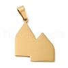 Ion Plating(IP) 304 Stainless Steel Pendants STAS-C079-11G-1
