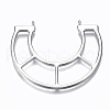 Hollow Alloy Pendant Links TIBE-S314-139P-RS-1