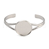 Rack Plating Brass Open Cuff Bangle Making KK-M098-01P-2