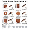 ARRICRAFT 24Pcs 6 Style Wood Stud Earring Findings WOOD-AR0001-32-2