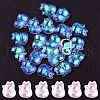 Electroplate Transparent Glass Pendants GLAA-YW0003-06-3