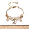 Alloy European Beads Charm Bracelets BJEW-F495-10G-3