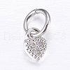 Brass Micro Pave Cubic Zirconia Charms ZIRC-E135-29P-1