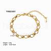 Simple Stainless Steel Chain Link Bracelets for Summer Beach PM6439-13-1