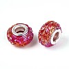 Opaque Resin European Beads RESI-T057-29H-2