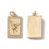 Brass Micro Pave Clear Cubic Zirconia Pendants KK-G439-01G-01-1