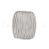 304 Stainless Steel Open Cuff Rings RJEW-K258-08GP-02-3