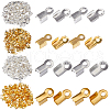 SOFPLATE 1200Pcs 4 Style Iron Folding Crimp Ends IFIN-SP0001-07-1