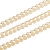 Handmade PVD Vacuum Plating 304 Stainless Steel Wafer Charms Chains CHS-M004-12G-1