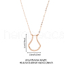 FIBLOOM 1Pcs Stainless Steel Teardrop Pendant Necklace NJEW-FI0001-59C-2