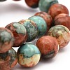 Synthetic Ocean White Jade Round Bead Strands X-G-M165-4mm-04-3