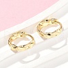Brass Twist Hoop Earrings EJEW-Z102-39G-3