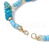Synthetic Turquoise Chips & Handmade Seed Beads Braided Bracelet Making AJEW-MZ00004-05-2