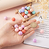 100Pcs 10 Colors Food Grade Eco-Friendly Silicone Focal Beads SIL-TA0001-28-7