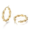 304 Stainless Steel Hoop Earring EJEW-F257-18G-1