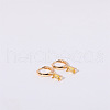 Brass Micro Pave Cubic Zirconia Hoop Earrings WGF8540-11-1
