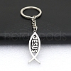 Zinc Alloy Fish Pendant Keychain PW-WG2D297-01-1
