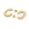 Ion Plating(IP) 304 Stainless Steel Half Hoop Stud Earrings for Women EJEW-P279-06G-2