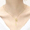 304 Stainless Steel Pendant Lariat Long Necklaces for Women FS-WG3DA04-04-1