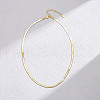 925 Sterling Silver Flat Snake Chain Necklaces for Women NJEW-H048-02G-3