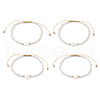 Shell Pearl Braided Bead Bracelets BJEW-JB11479-1