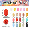 42Pcs 21 Colors Oval Silicone Focal Beads SIL-TA0001-69-13