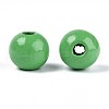 Spray Painted Round Natural Schima Wood Beads WOOD-A018-12mm-08-2