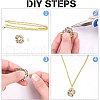 BENECREAT 20Pcs 5 Style Brass Connector Charms KK-BC0008-13-4