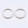 Anti-Tarnish Rhodium Plated 925 Sterling Silver Round Rings STER-F036-03P-0.8x6-2