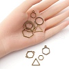 10Pcs Alloy Open Back Bezel Pendants and Links PALLOY-YWC0002-01AB-3