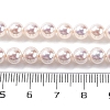 UV Plating Pearlized Glass Pearl Beads Strands GLAA-F128-01A-T02-2
