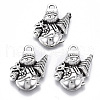 Tibetan Style Alloy Pendants TIBE-N010-35AS-RS-1