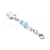 Ocean Theme Alloy Charm & Glass Beads Pendant Decorations HJEW-JM03157-03-4