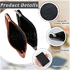CRASPIRE 2Pcs 2 Colors Litchi Print PU Leather Zip Pouches ABAG-CP0001-08C-6