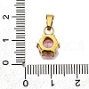 304 Stainless Steel Pave Cubic Zirconia Pendants STAS-B086-12G-04-3