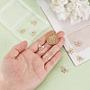 BENECREAT 10Pcs Brass Clear Cubic Zirconia Charms KK-BC0013-69-3