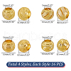 AHADERMAKER 64Pcs 4 Styles Brass Lucky Large Hole Beads KK-GA0001-59G-2