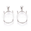 925 Sterling Silver Pendant Claw Cabochon Settings STER-N016-44C-P-1