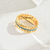 Exquisite Fashion Ears of Wheat Brass Micro Pave Cubic Zirconia Ring for Women Party Gift OI8891-4-1