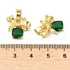 Brass Micro Pave Cubic Zirconia Pendants KK-I355-19G-4