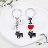 WEWAYSMILE 2 pcs Dog Keychain Car Keychain Pet Pendant Key-Ring Lovely Dog Key-ring Portable Metal Keychain Gift for Pet Lover Birthday Puppy Theme Party Supplies (Black Bulldog) JX793A-4