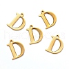 Ion Plating(IP) 304 Stainless Steel Alphabet Charms STAS-H122-D-G-2
