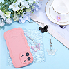 Gorgecraft 6Pcs 3 Colors Butterfly Acrylic Mobile Straps AJEW-GF0009-11-4