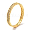 Brass Micro Pave Clear Cubic Zirconia Hinged Bangles for Women BJEW-Z061-18G-1