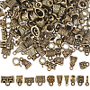 SUNNYCLUE 200Pcs 10 Styles Tibetan Style Tube Bails FIND-SC0009-25AB-1