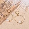 Mother's Day Jewellery Large Hole Pearl Beads Hoop Earring EJEW-JE04724-01-2