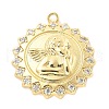 Brass Micro Pave Cubic Zirconia Pendants KK-L228-14G-01-1