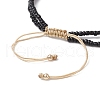 3Pcs 3 Colors Adjustable Natural Cowrie Shell Beaded Braided Anklets AJEW-AN00686-6